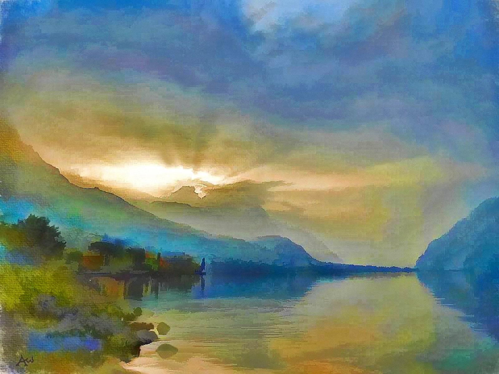 00 Andreas Walsh. Daybreak at Lake Ticonderoga. 2015